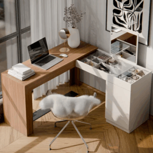 Escrivaninha com Penteadeira de Canto STAR